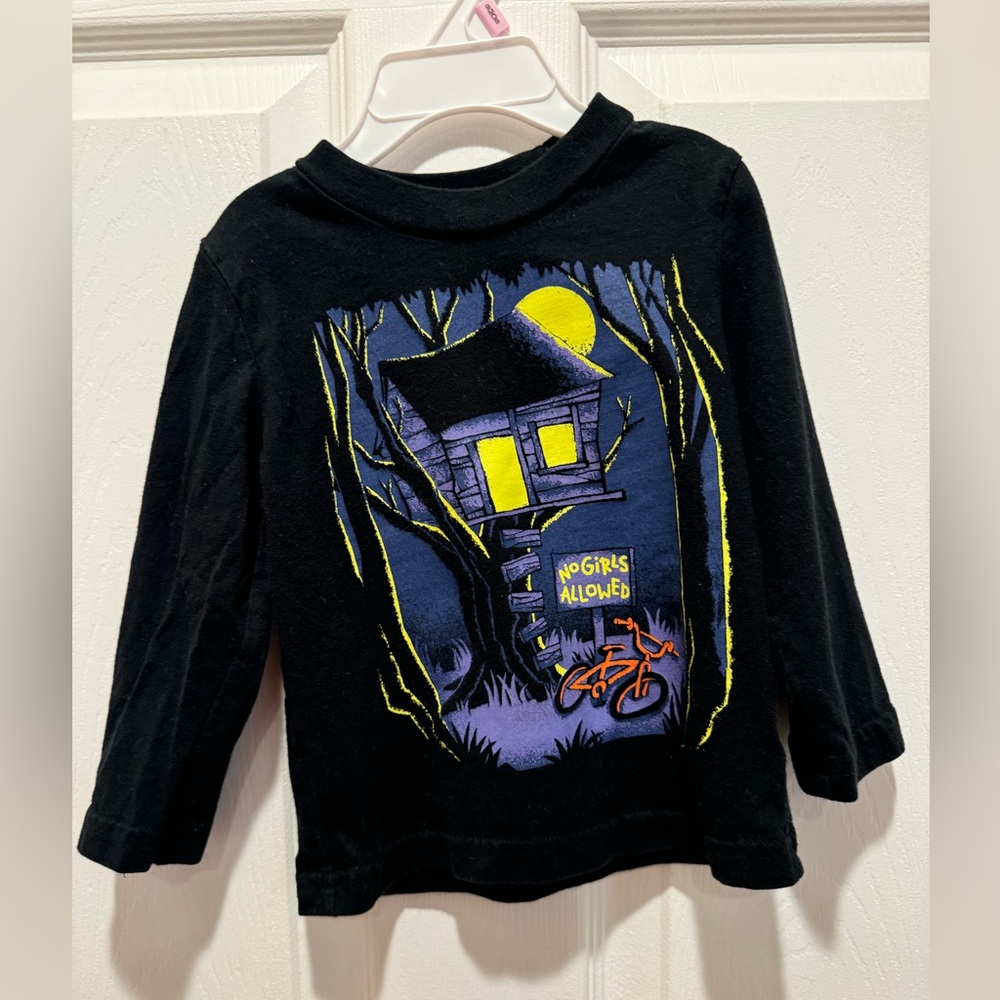 Treehouse long sleeve t-shirt.